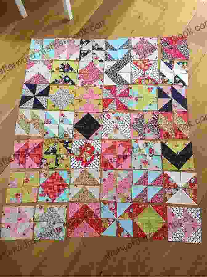 A Colorful Charm Pack Quilt With A Random Pattern. Sew It : Make 17 Projects With Yummy Precut Fabric Jelly Rolls Layer Cakes Charm Packs Fat Quarters