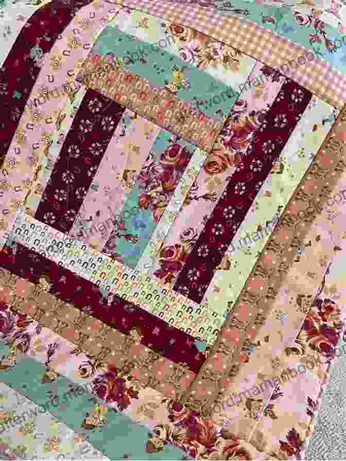 A Colorful Jelly Roll Quilt With A Log Cabin Pattern. Sew It : Make 17 Projects With Yummy Precut Fabric Jelly Rolls Layer Cakes Charm Packs Fat Quarters