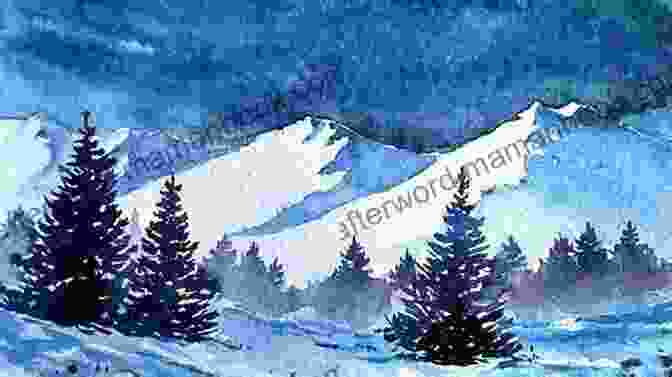 A Watercolor Painting Of The Great Blue Hill In The Winter. Haiku Of The Great Blue Hill Poetry And Watercolors Of Massachusetts