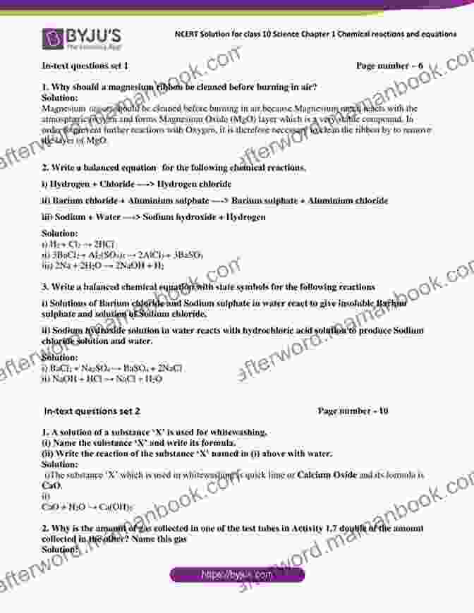 Applications Of Chemistry Chemistry Notes For Class 10th