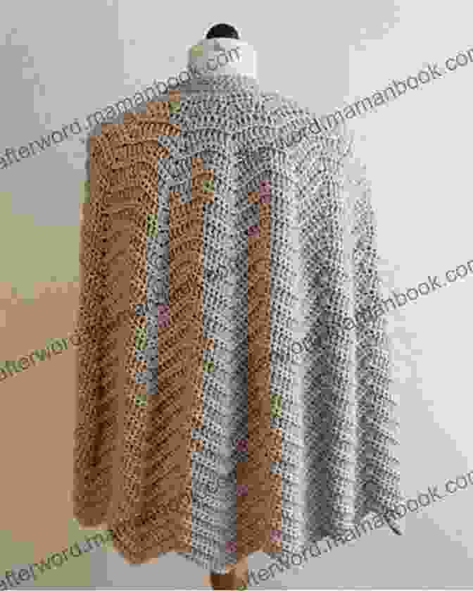 Crochet Pattern Ripple Cape Pa405: A Beautiful, Flowing Cape Worked In A Ripple Stitch Pattern. The Cape Is Made With A Soft, Lightweight Yarn And Features A Delicate Scalloped Edge. Crochet Pattern Ripple Cape PA405 R