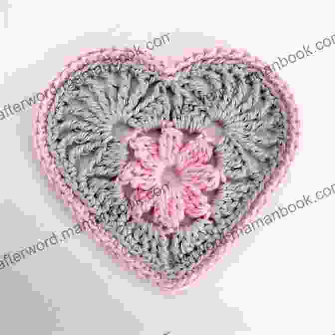 Image Of Colorful Crocheted Heart Motifs, Each With A Unique Yarn And Pattern Crochet Pattern Scrap Hearts Afghan PA658 R