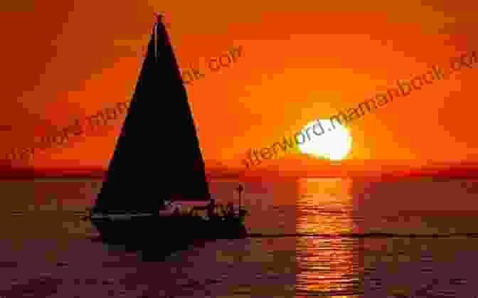 The Audrey Eleanor Sailing Into The Sunset, Its Sails Glowing With The Colors Of The Evening Sky The Adventures Of The Audrey Eleanor