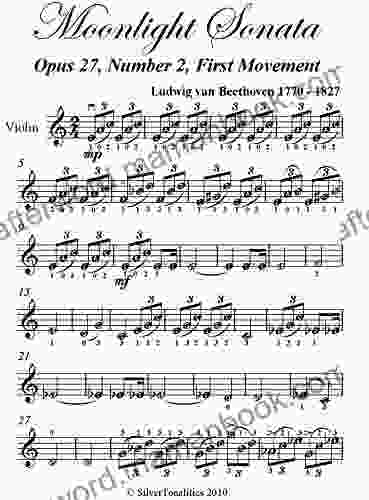 Moonlight Sonata First Movement Beethoven Easy Violin Sheet Music